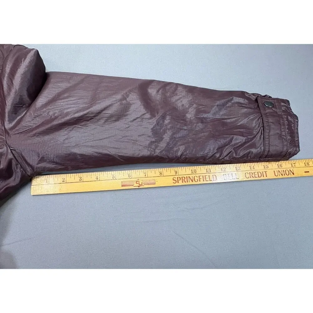 Patagonia Girls Medium 10 Insulated Long Coat Cocoa Parka Full Zip Pockets - Picture 6 of 14